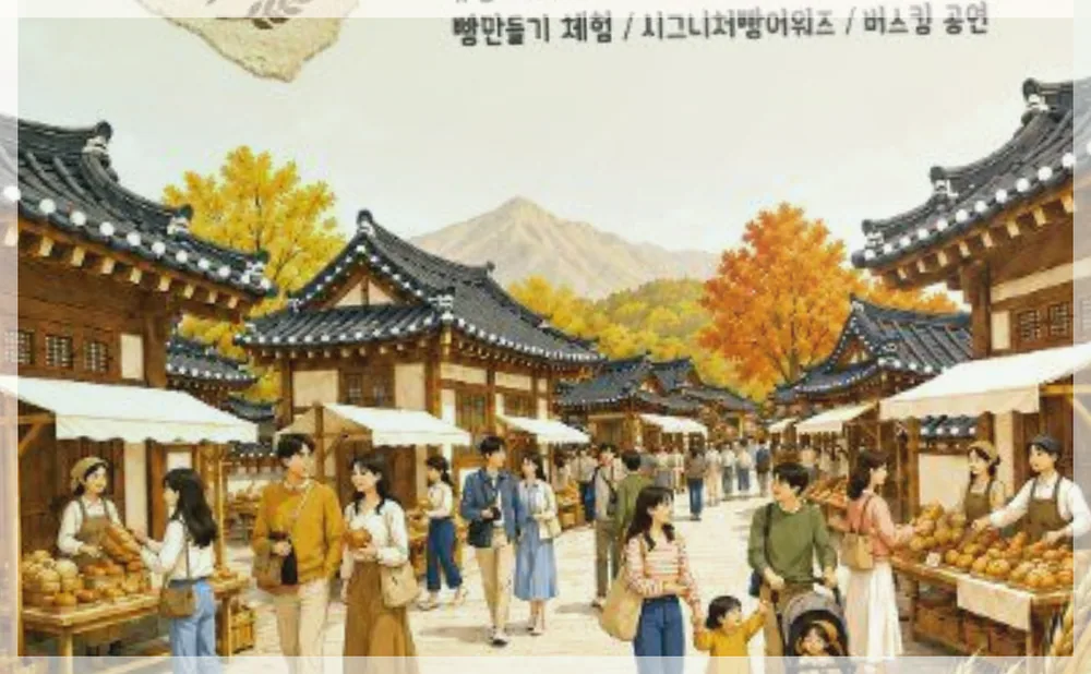 강릉 빵굽는 마을, 오죽 공식 API 제공 축제 사진을 포스트 톤에 맞춰 보정한 이미지