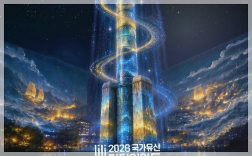 국가유산 미디어아트 청주 공식 API 제공 축제 사진을 포스트 톤에 맞춰 보정한 이미지