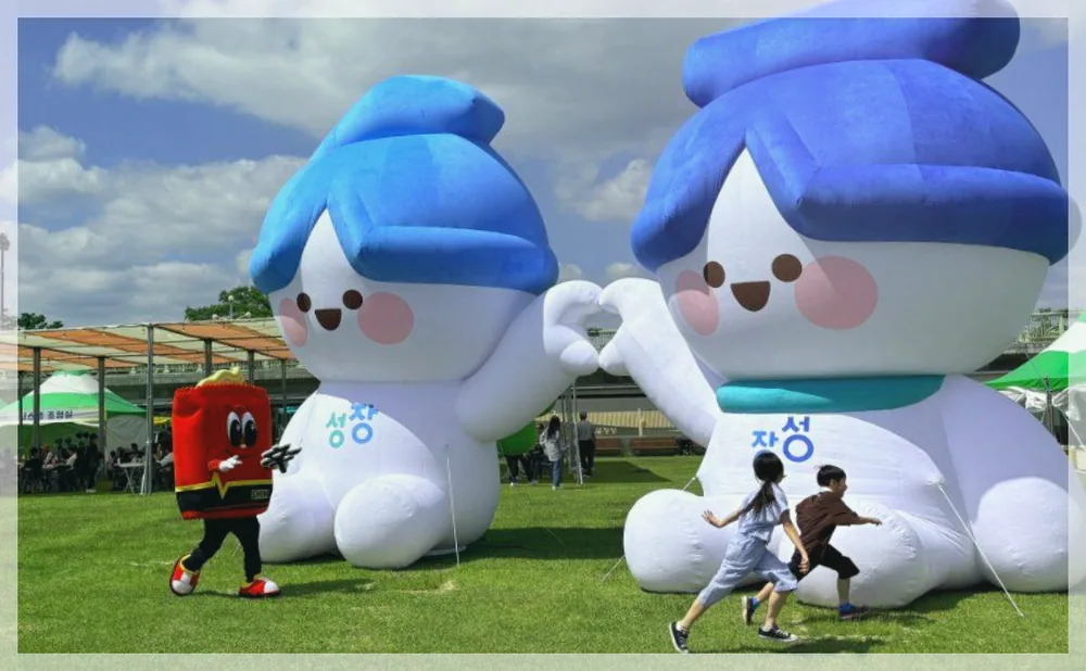 장성 황룡강 가을꽃축제 공식 API 제공 축제 사진을 포스트 톤에 맞춰 보정한 이미지