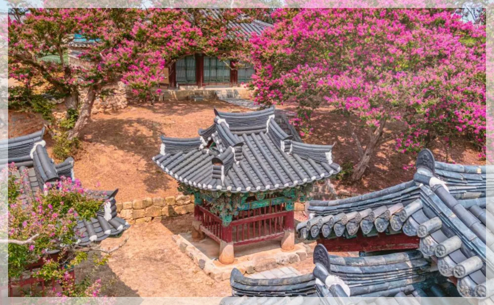 서현사지 관광사진을 포스트 톤에 맞춰 보정한 이미지