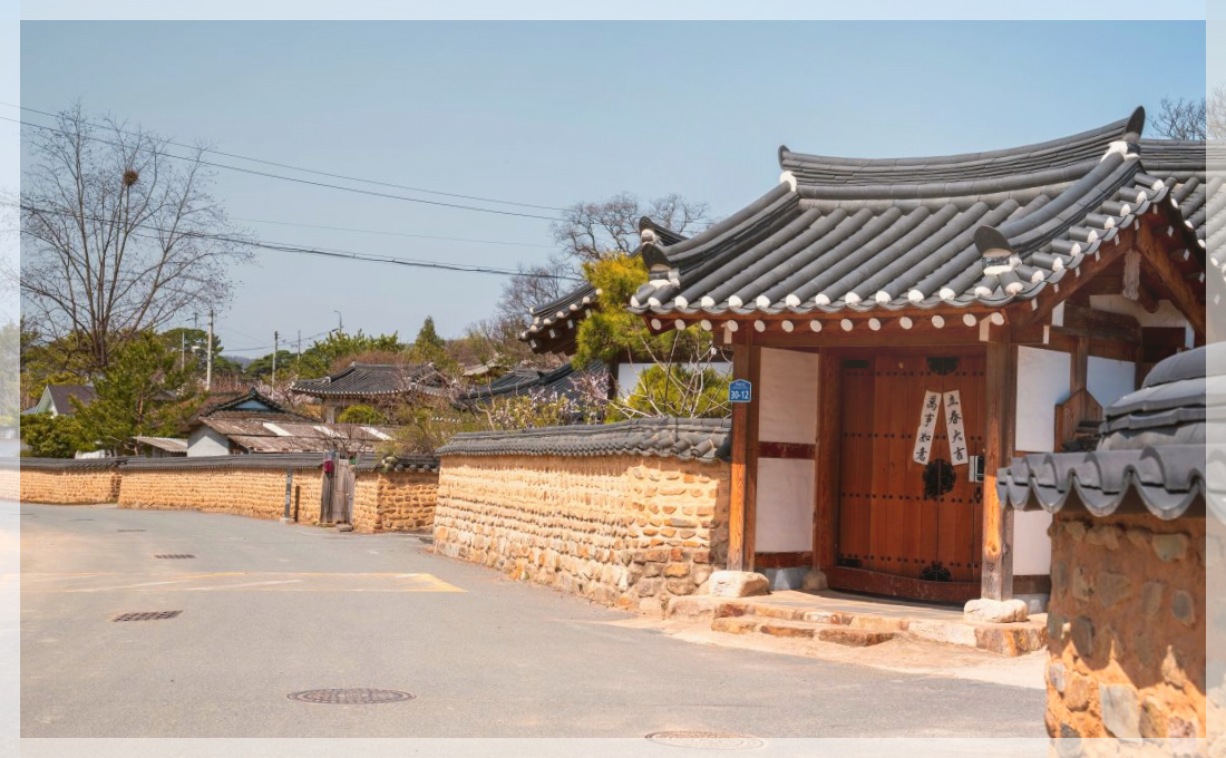 매원마을 관광사진을 포스트 톤에 맞춰 보정한 이미지