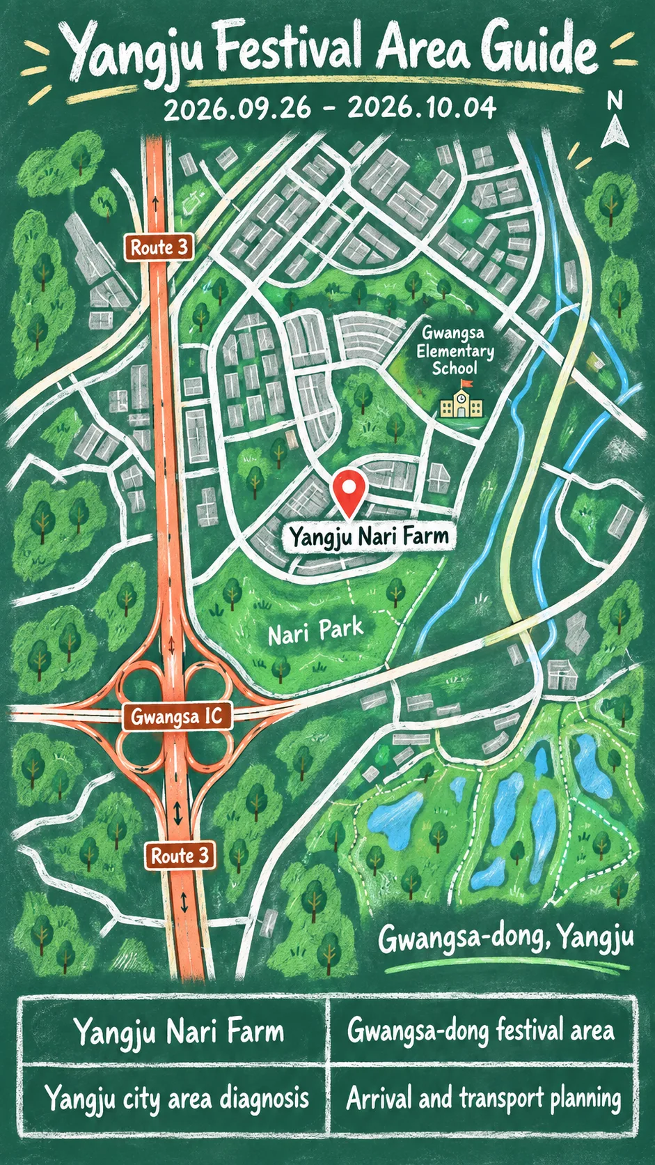 2026 Yangju Cheonilhong Festival: Dates, Travel Tips and Where to Stay English chalkboard map redrawn from the source map